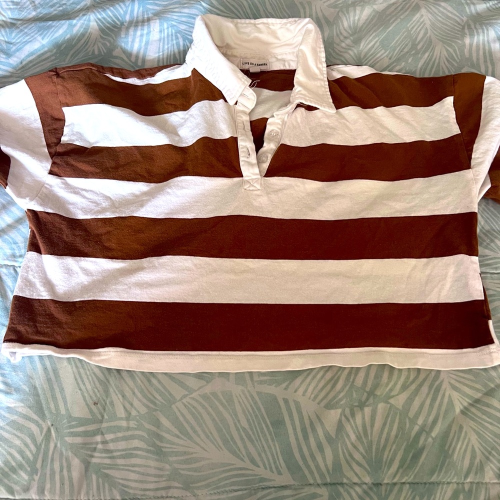 Crop top collar shirt